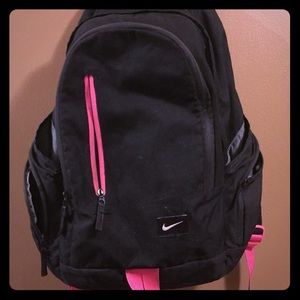 pink and black nike bookbag